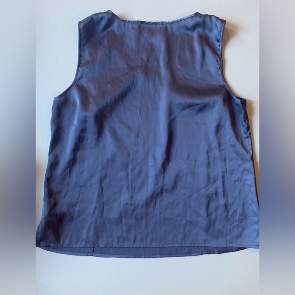 ⚡️2/$15 BOB MACKIE: Vintage Satin Tank Top Purple | Size M - Picture 2 of 4